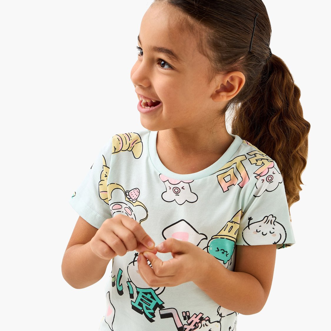 Juniors All-Over Print T-shirt and Pyjama Set