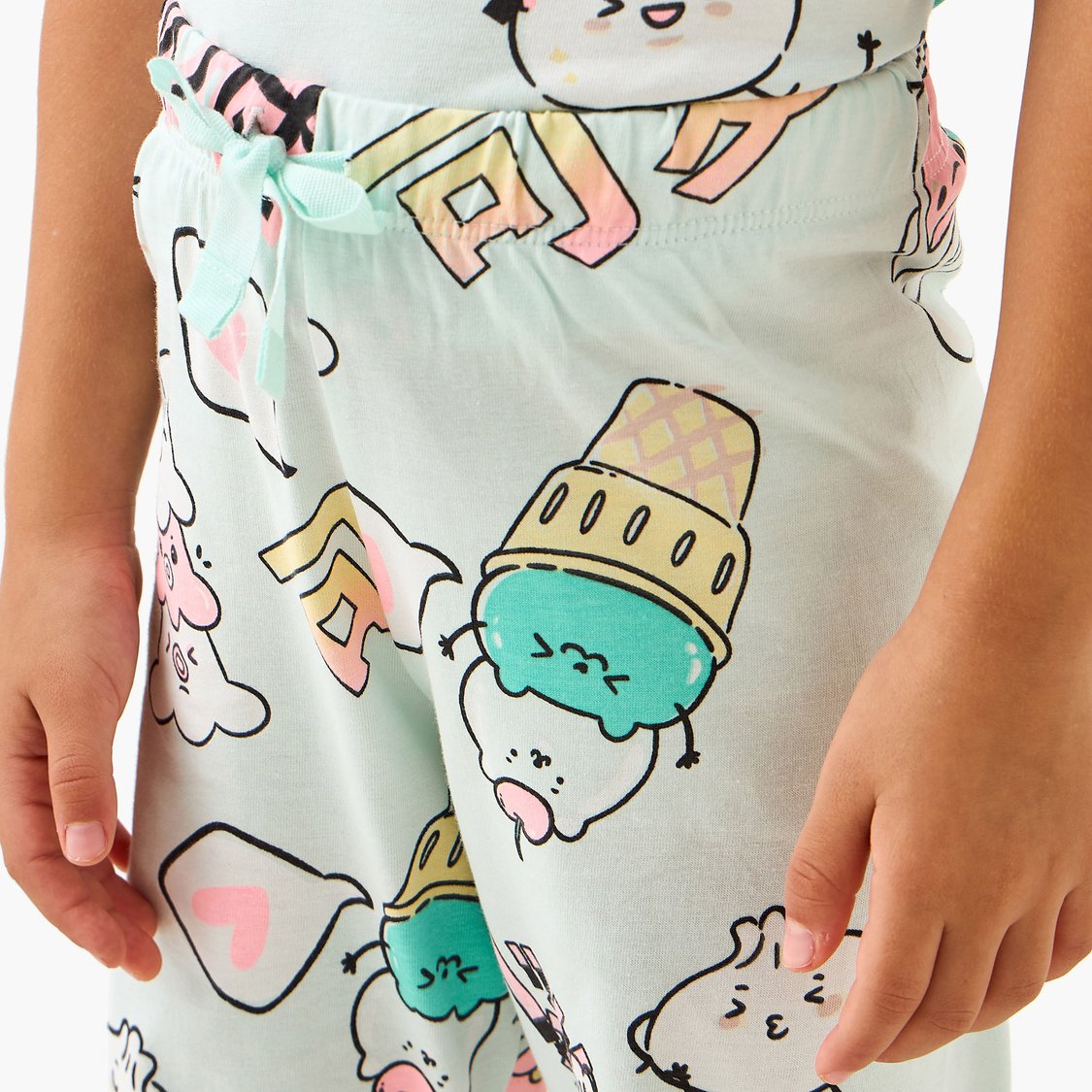 Juniors All-Over Print T-shirt and Pyjama Set