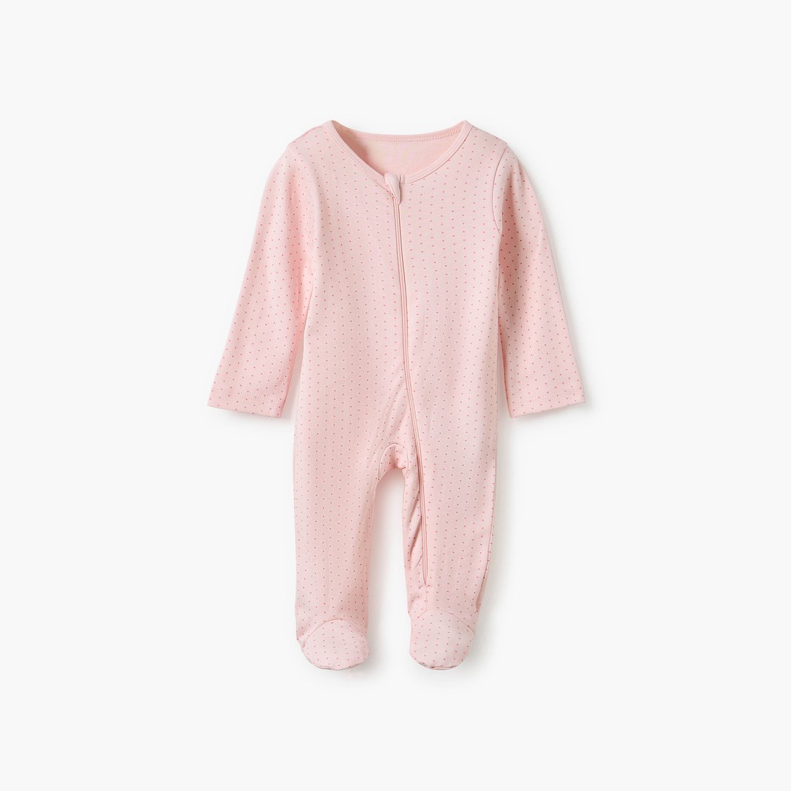 Juniors Floral Print Sleepsuit with Zip Closure - Set of 5