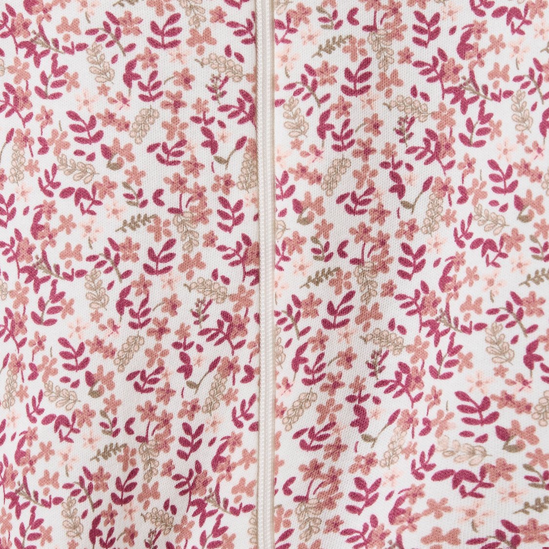 Juniors Floral Print Sleepsuit with Zip Closure - Set of 5