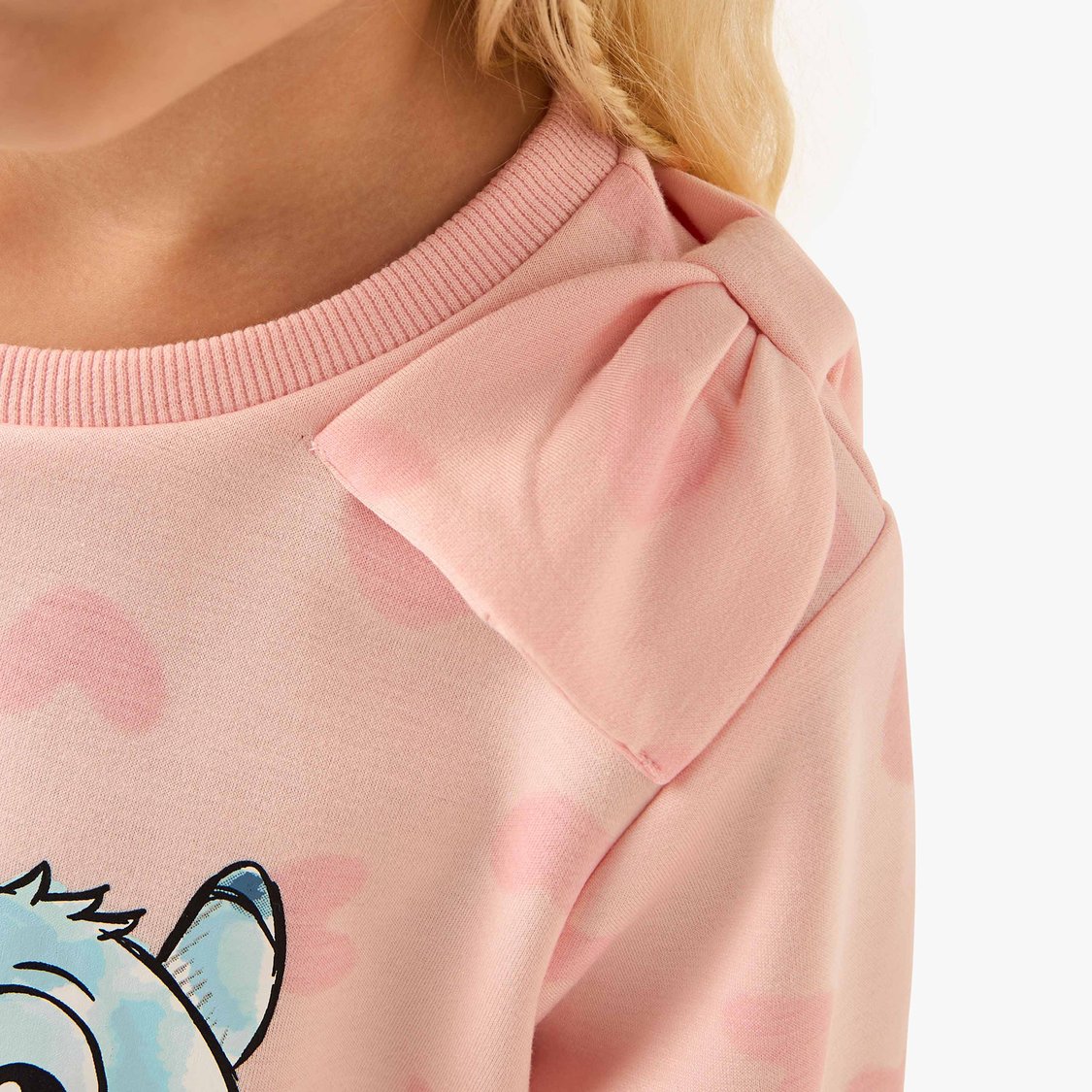 Juniors Stitch Print Sweatshirt and Track Pants Set