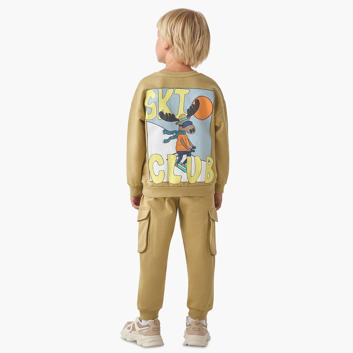 Juniors Printed Sweatshirt and Joggers Set