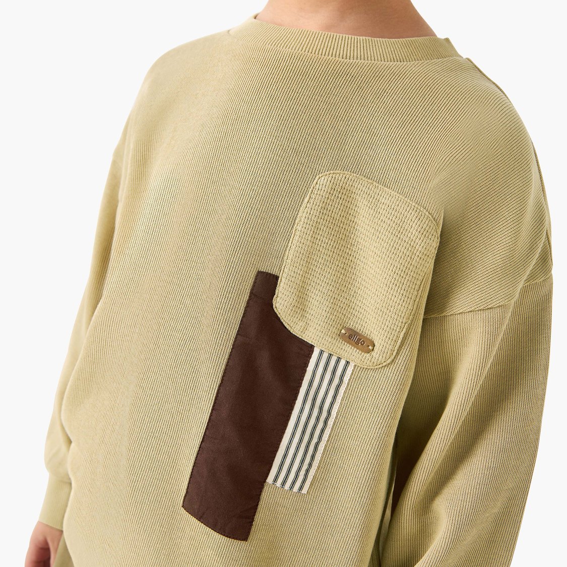 Juniors Textured Pullover with Pocket