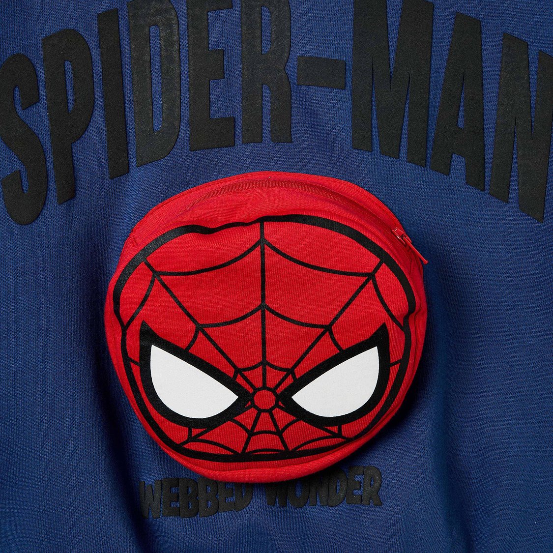 Juniors Spiderman Printed Hooded Sweatshirt with Pocket