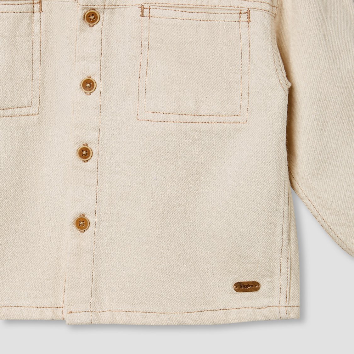 Giggles Solid Shacket and Pants Set
