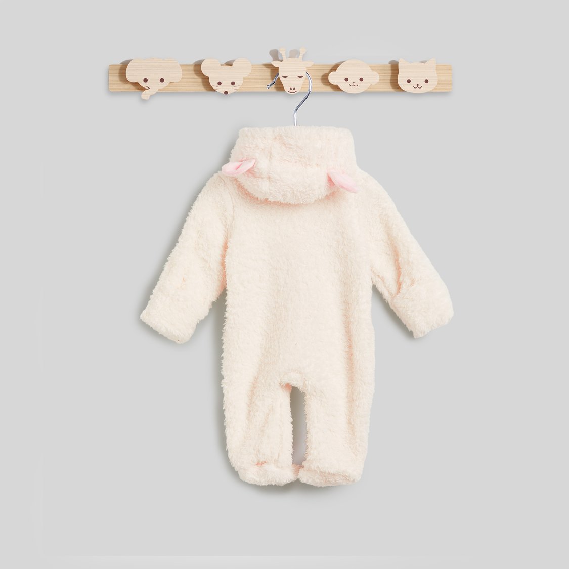 Juniors Applique Hooded Rompers with Zip Closure