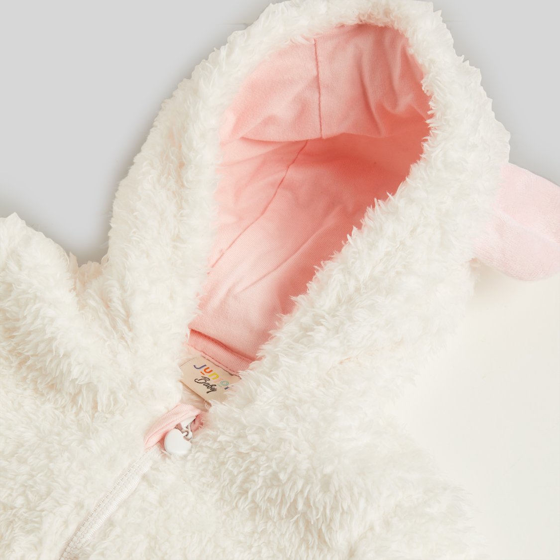 Juniors Applique Hooded Rompers with Zip Closure