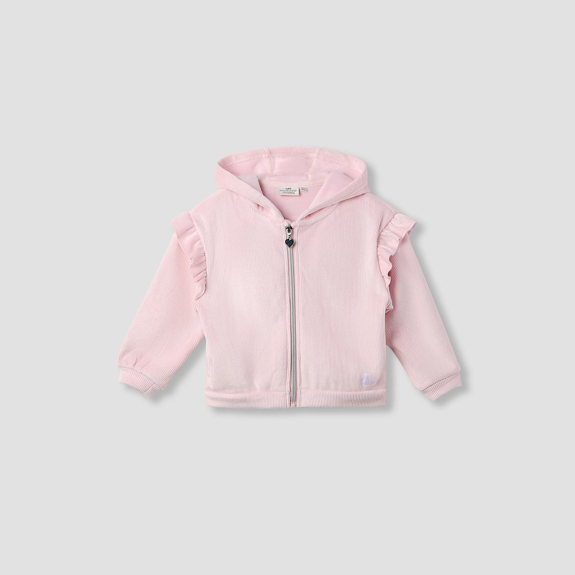 Juniors Textured Sweatshirt with Track Pants Set
