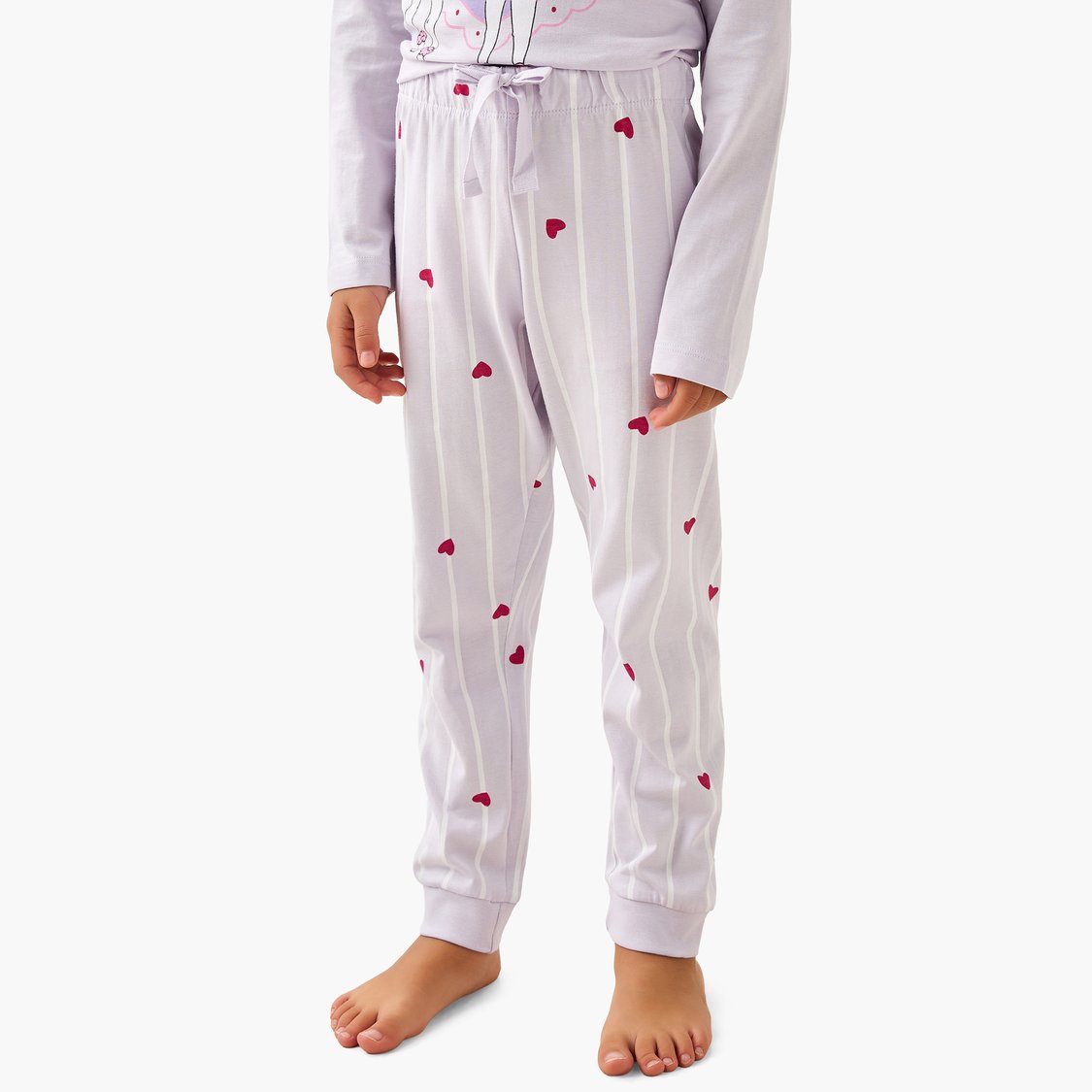 Juniors Unicorn Print T-shirt with Joggers Set