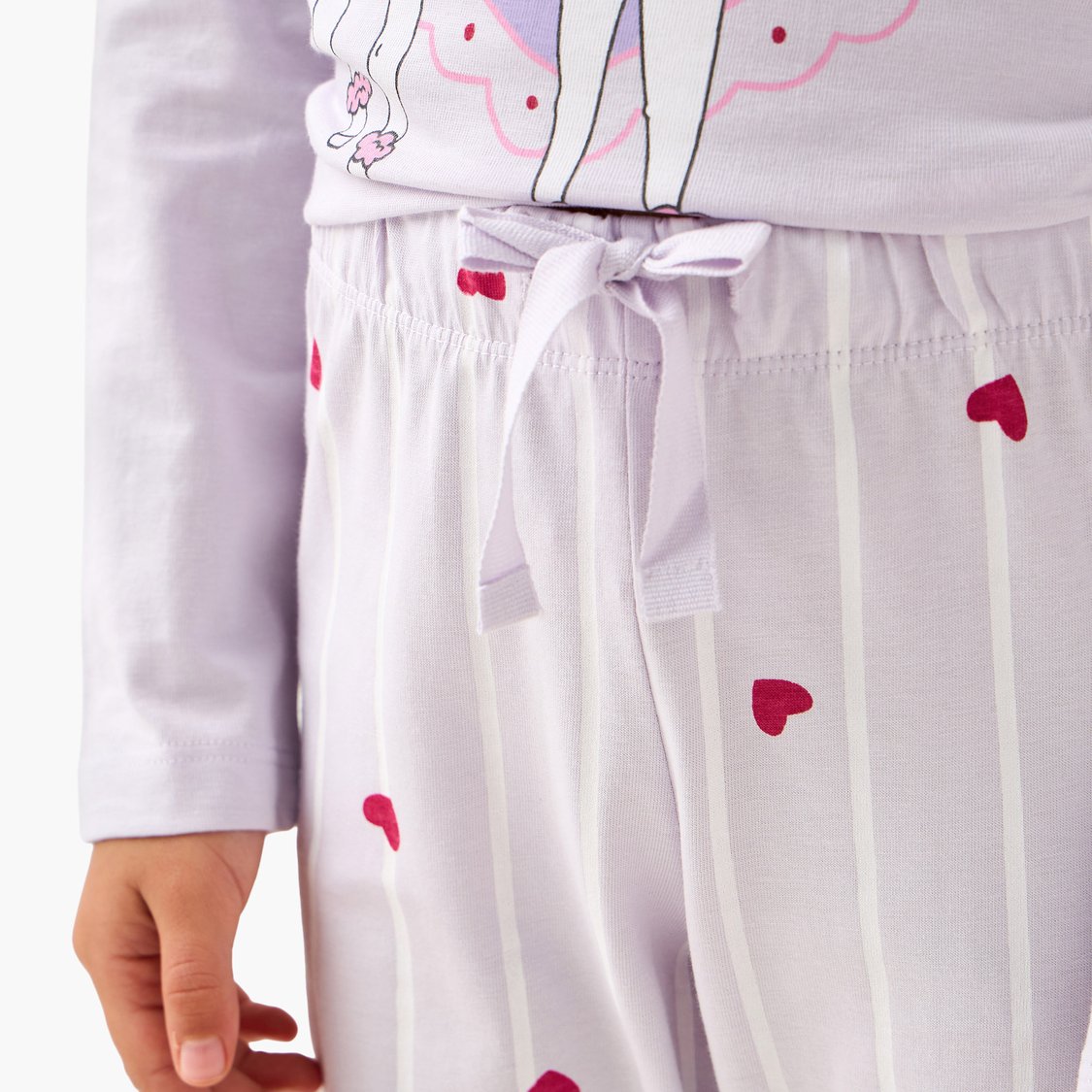 Juniors Unicorn Print T-shirt with Joggers Set