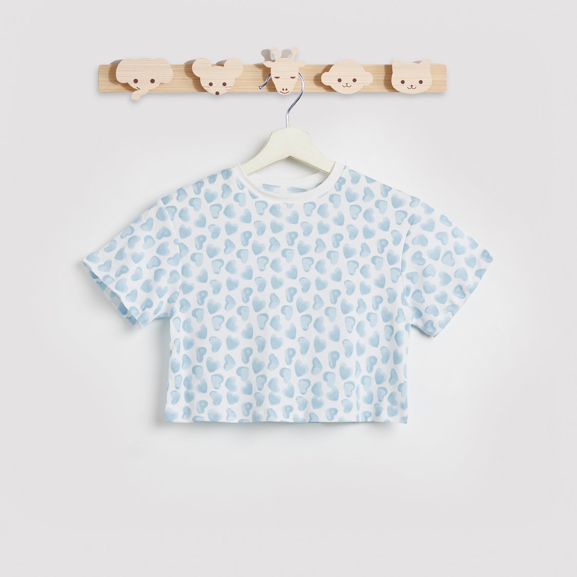 Juniors Heart Print T-shirt