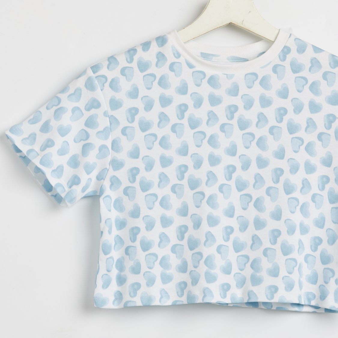Juniors Heart Print T-shirt