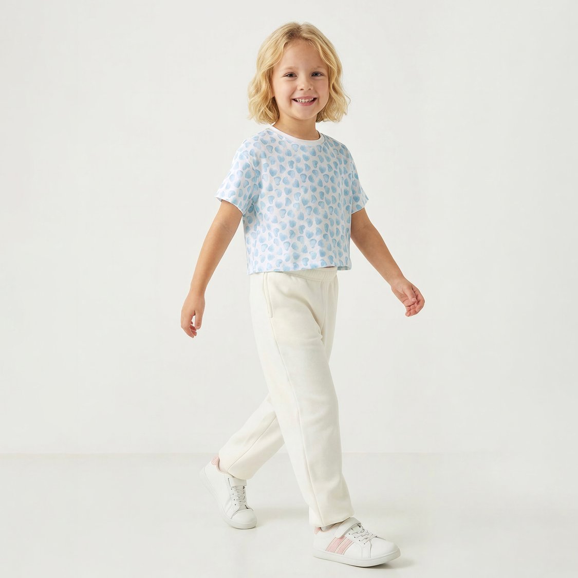 Juniors Heart Print T-shirt