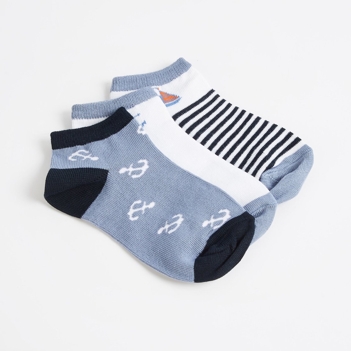Juniors Assorted Ankle Length Socks - Set of 3