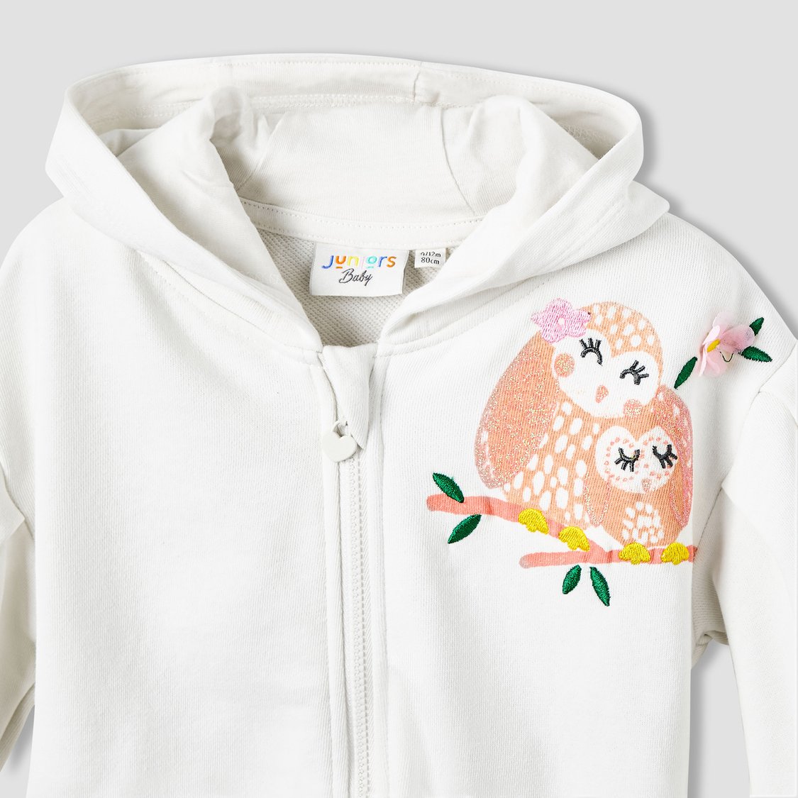 Juniors Printed Hooded Sweatshirt