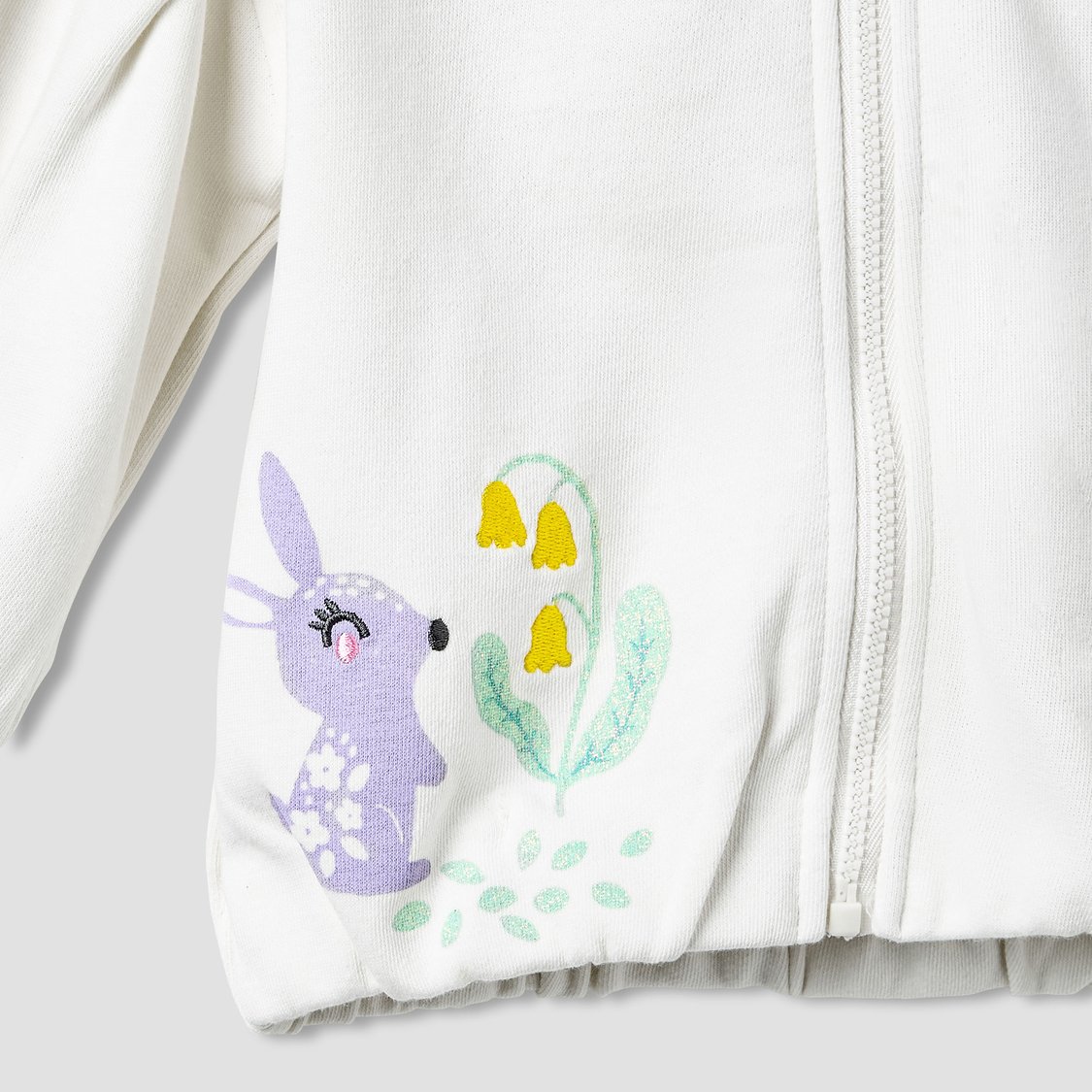 Juniors Printed Hooded Sweatshirt