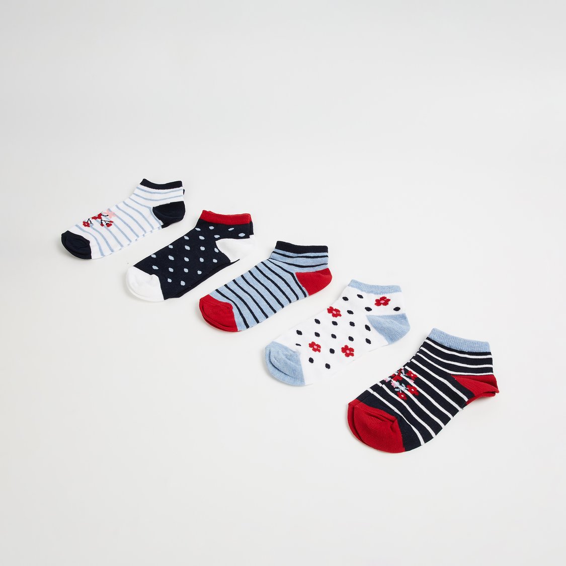 Juniors Assorted Ankle Length Socks - Set of 5