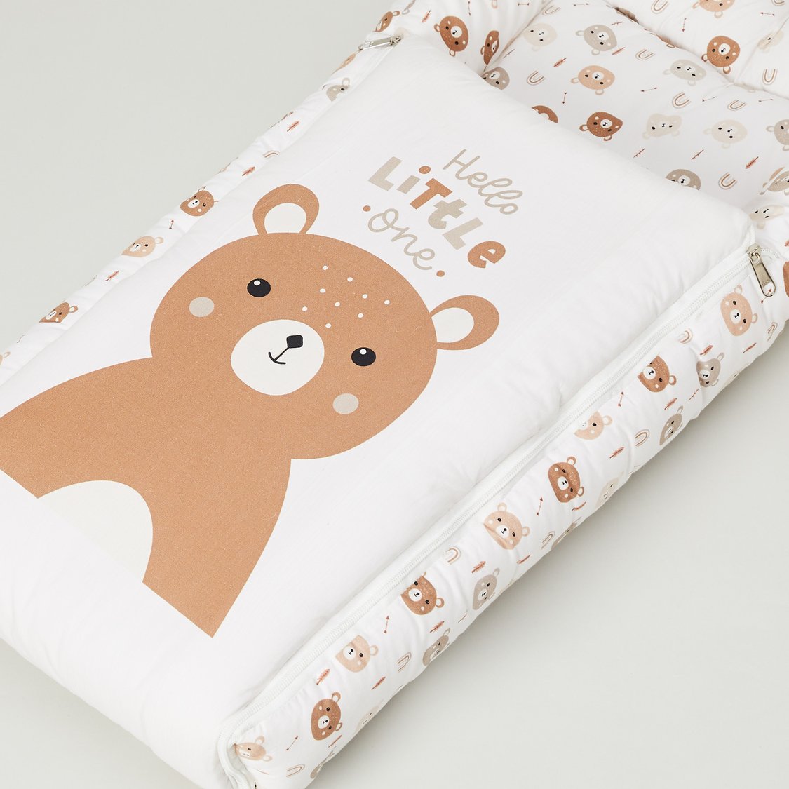 Juniors Bear Print Hooded Nest Bag - 49x72 cm