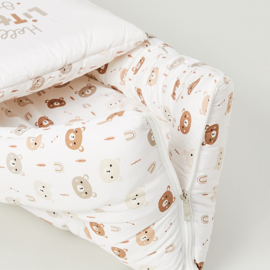 Juniors Bear Print Hooded Nest Bag - 49x72 cm