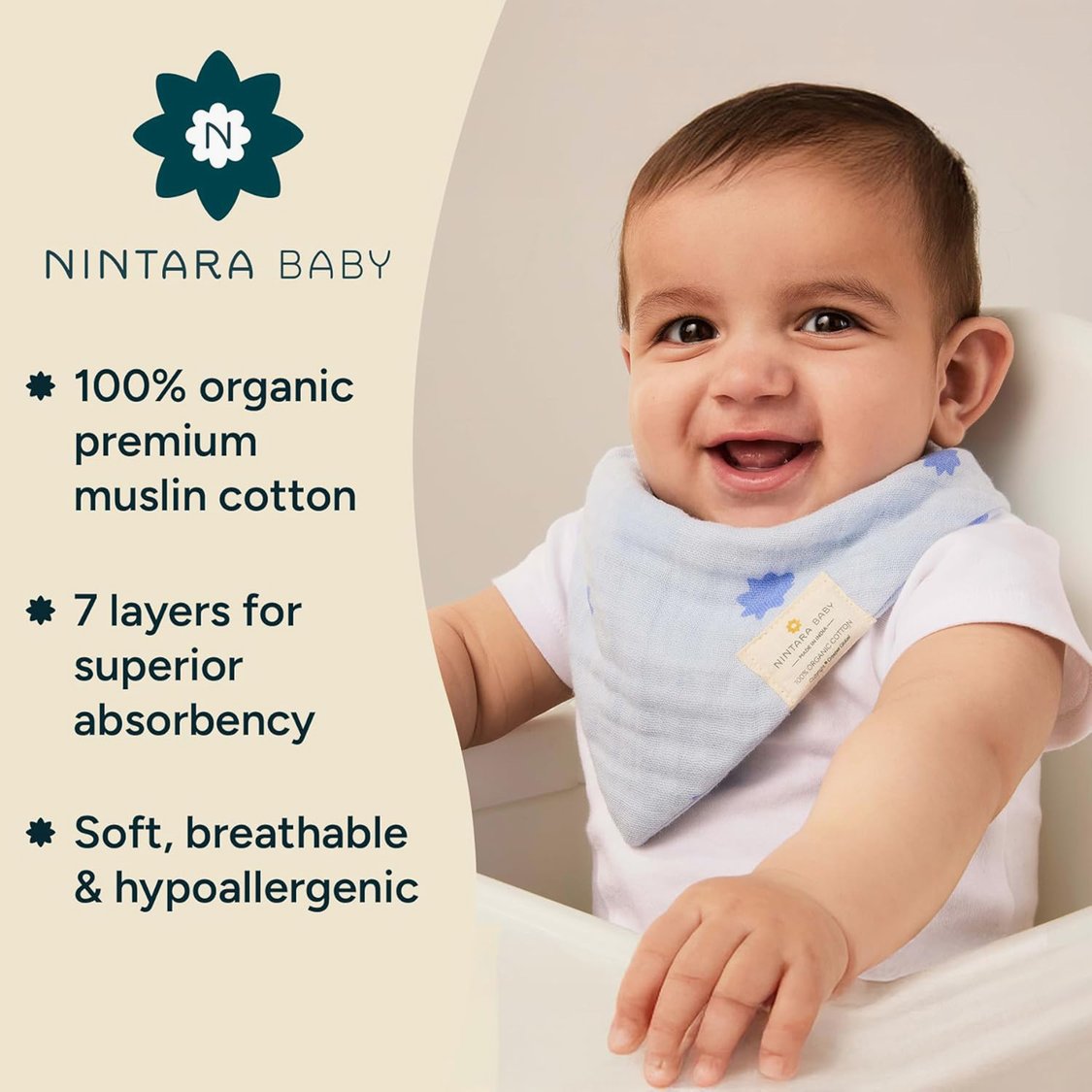 Nintara Baby Assorted Bibs - Set of 6