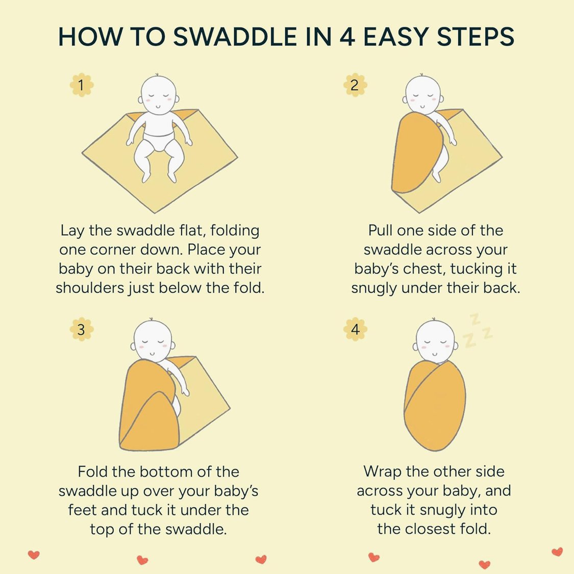 Nintara Baby Checked Swaddle - 119x119cm