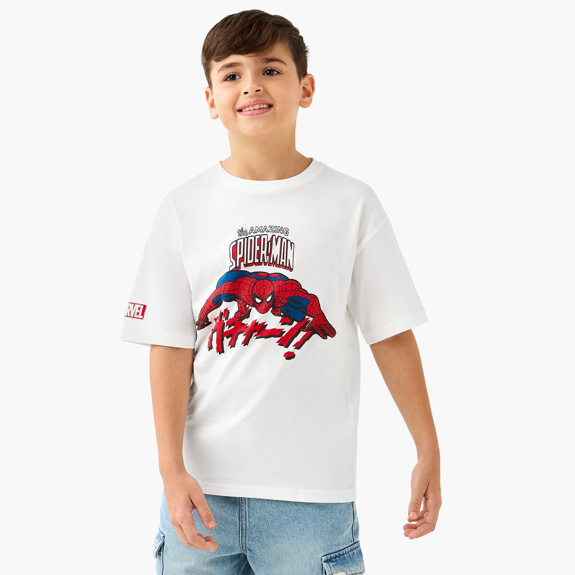 Juniors Spider-Man Print T-shirt