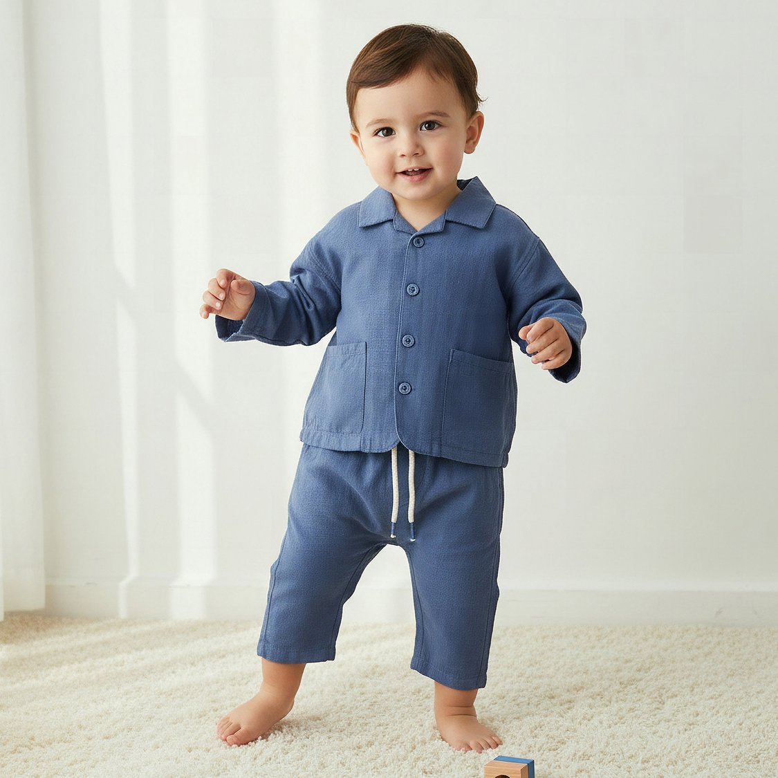 Juniors Solid Shirt and Pants Set