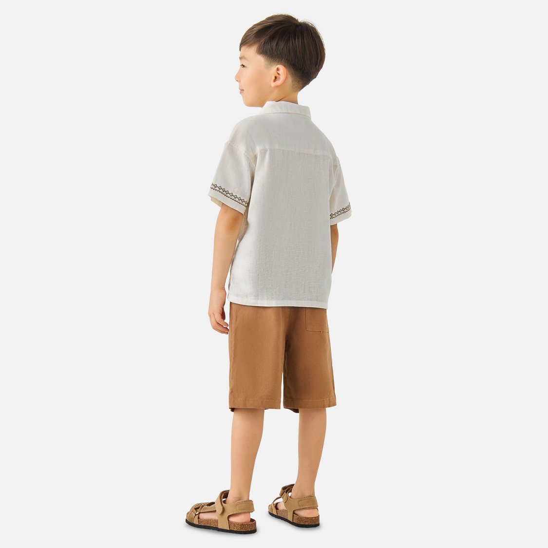 Juniors Embroidered Shirt and Shorts Set