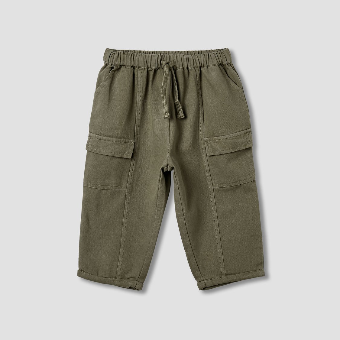 Juniors Solid Trousers with Cargo Pockets