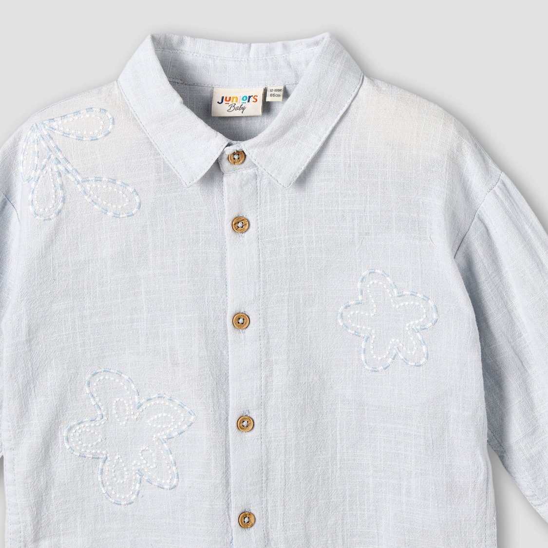 Juniors Embroidered Shirt and Shorts Set