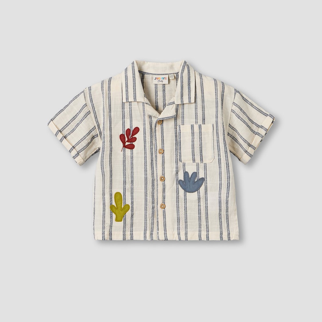 Juniors Striped Shirt And Shorts Set