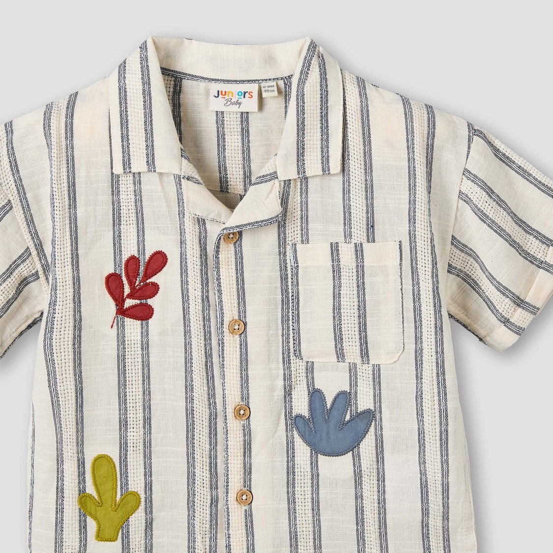 Juniors Striped Shirt And Shorts Set