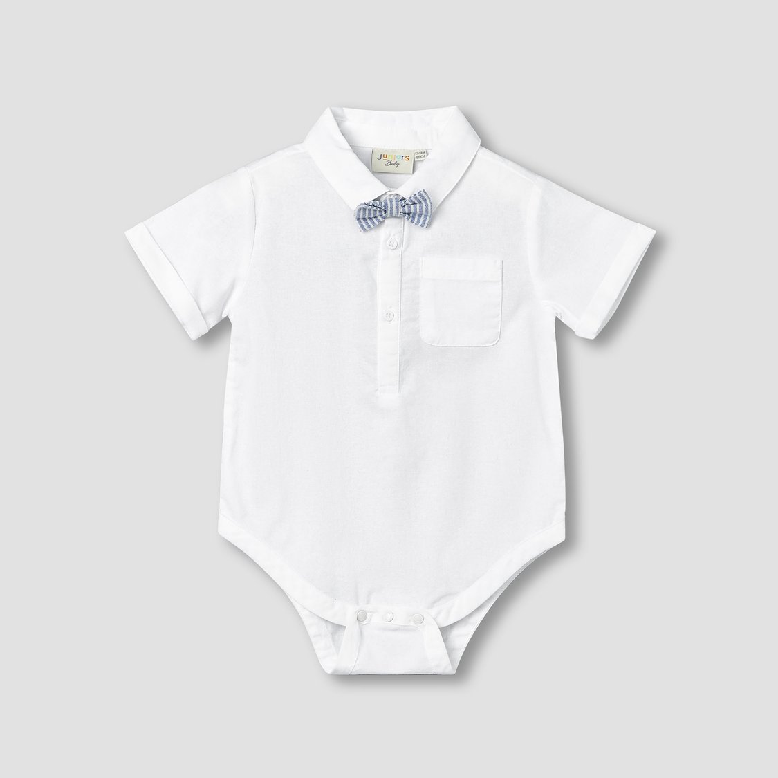 Juniors Solid Bodysuit and Striped Dungaree Set