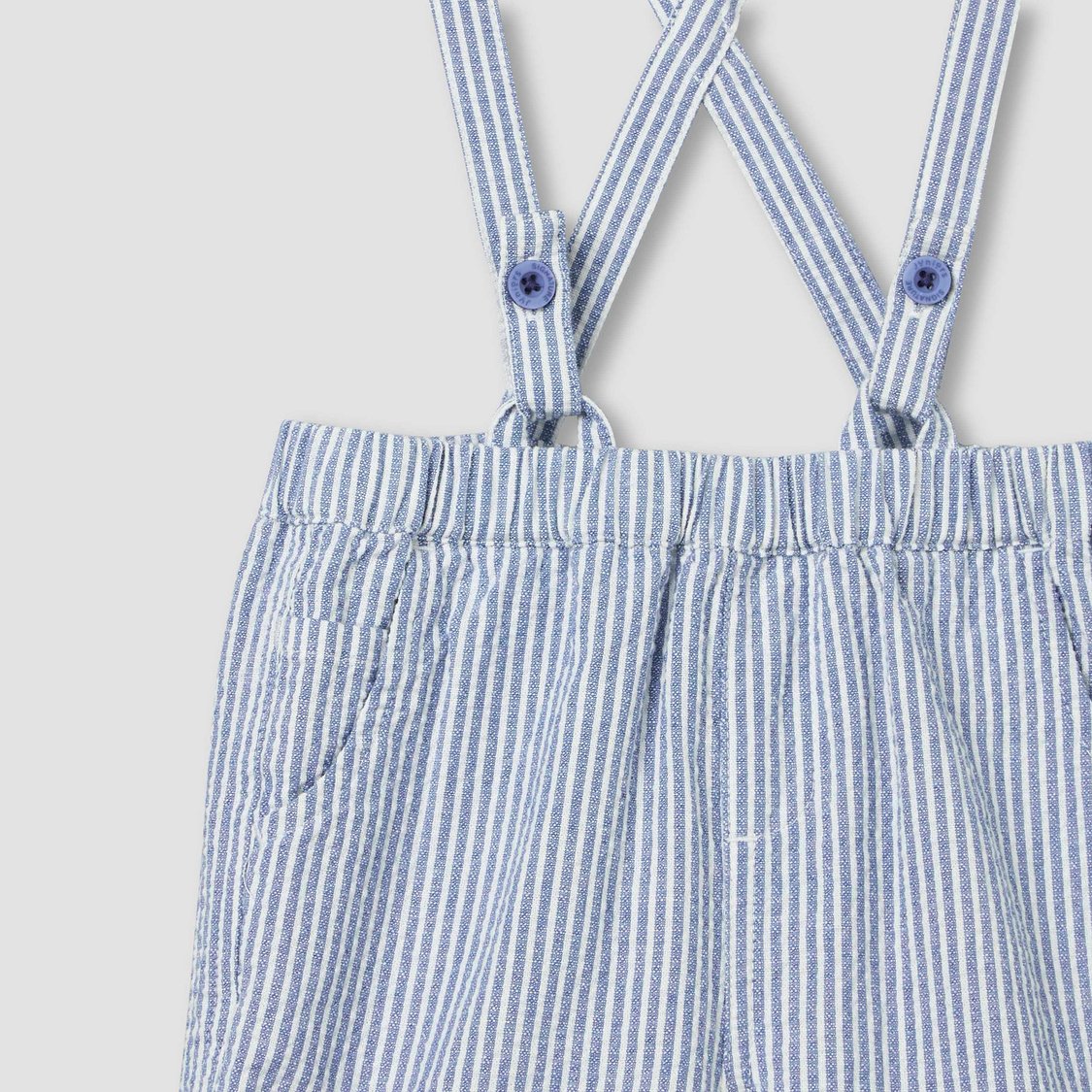 Juniors Solid Bodysuit and Striped Dungaree Set