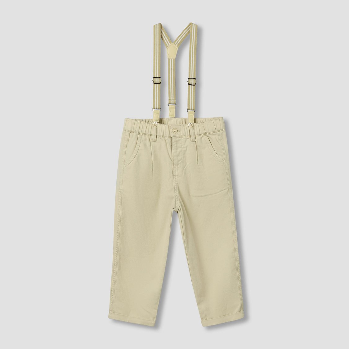 Juniors Animal Print Shirt and Pants Set with Suspenders