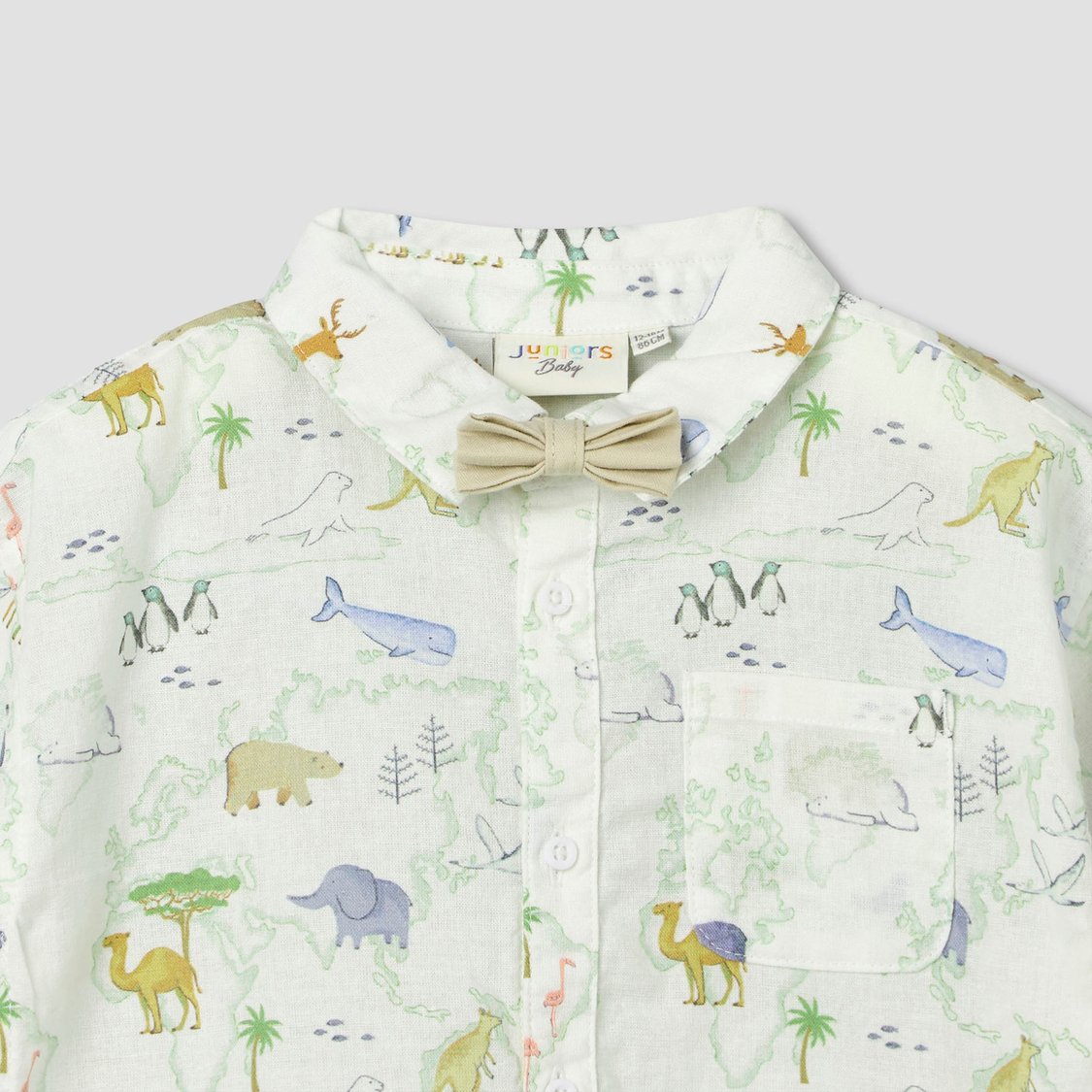 Juniors Animal Print Shirt and Pants Set with Suspenders