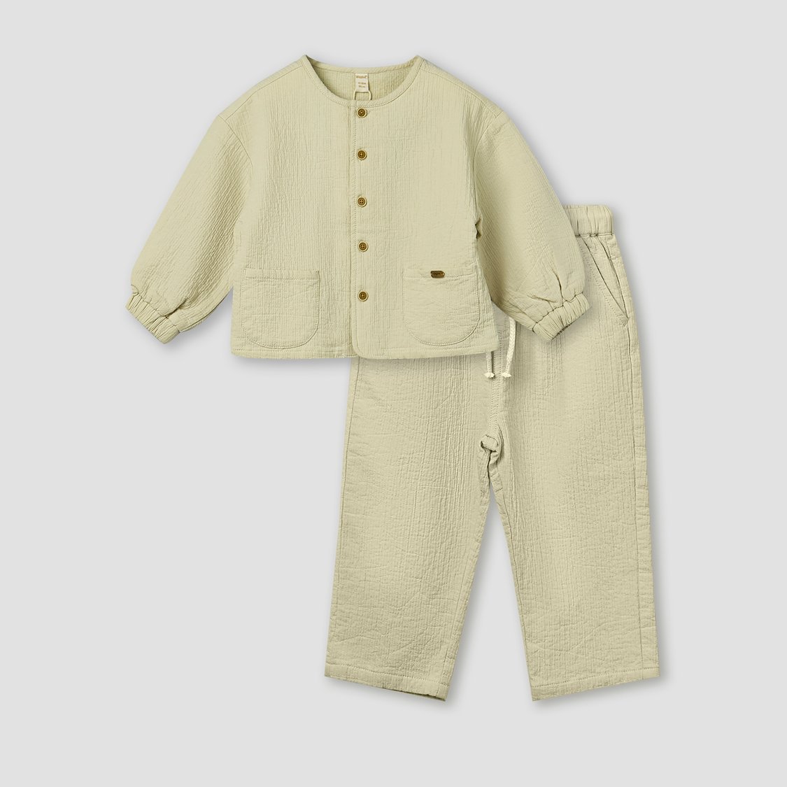 Giggles Textured Shirt and Pants Set