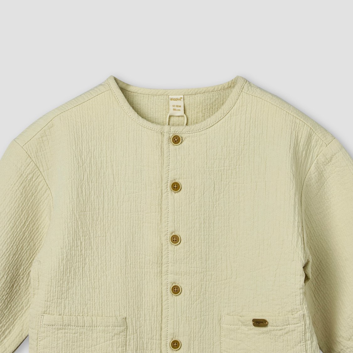 Giggles Textured Shirt and Pants Set