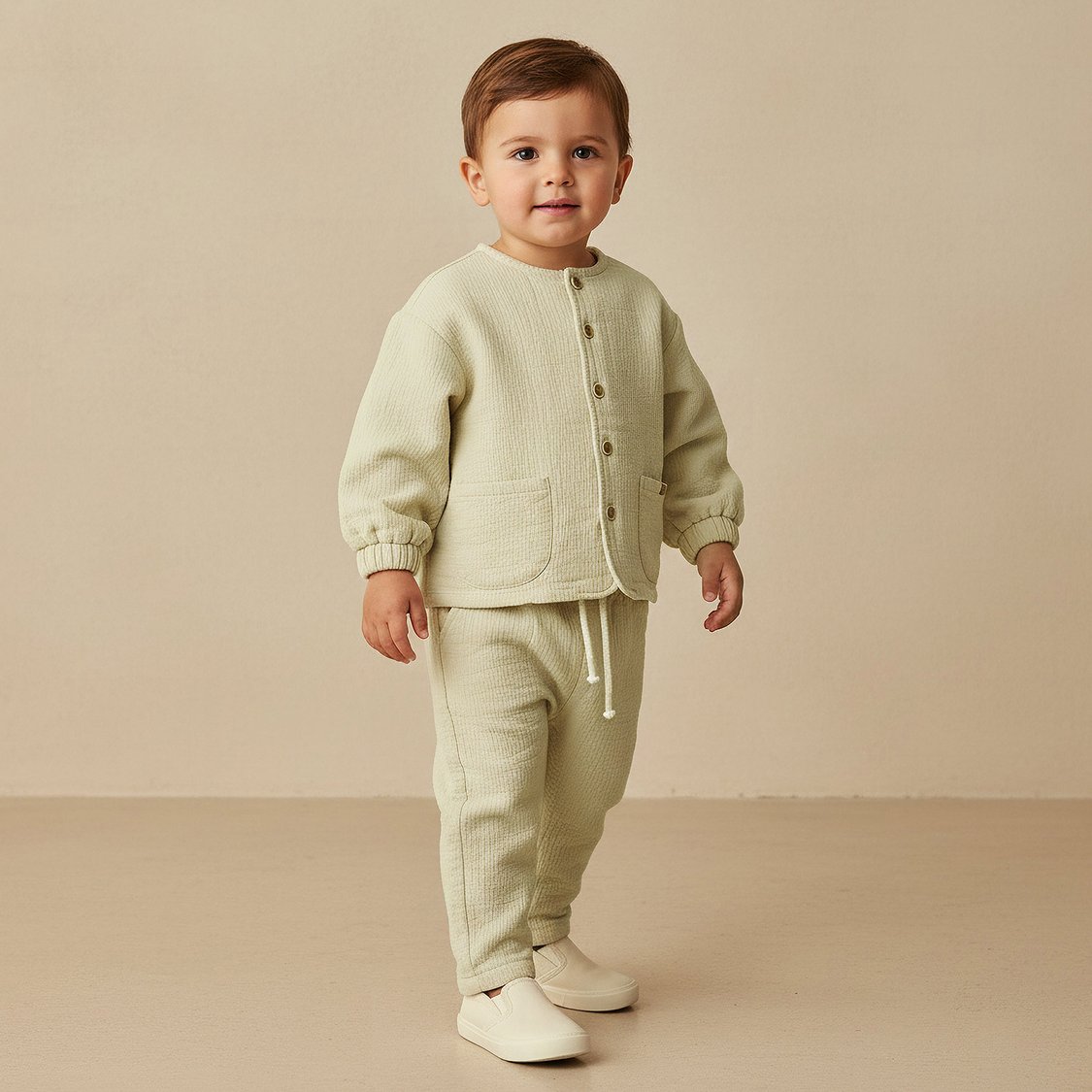 Giggles Textured Shirt and Pants Set