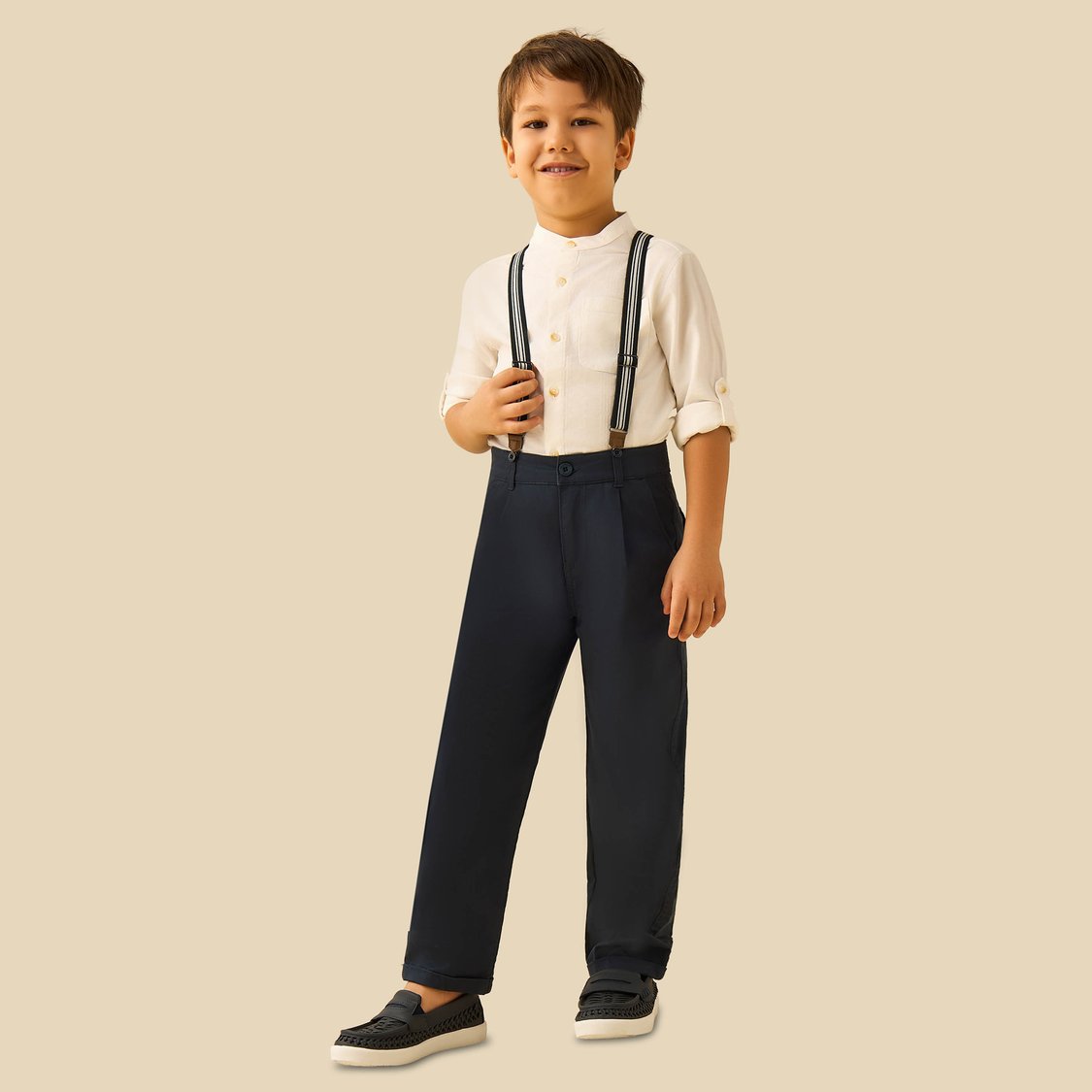 Juniors Solid Trousers with Pockets