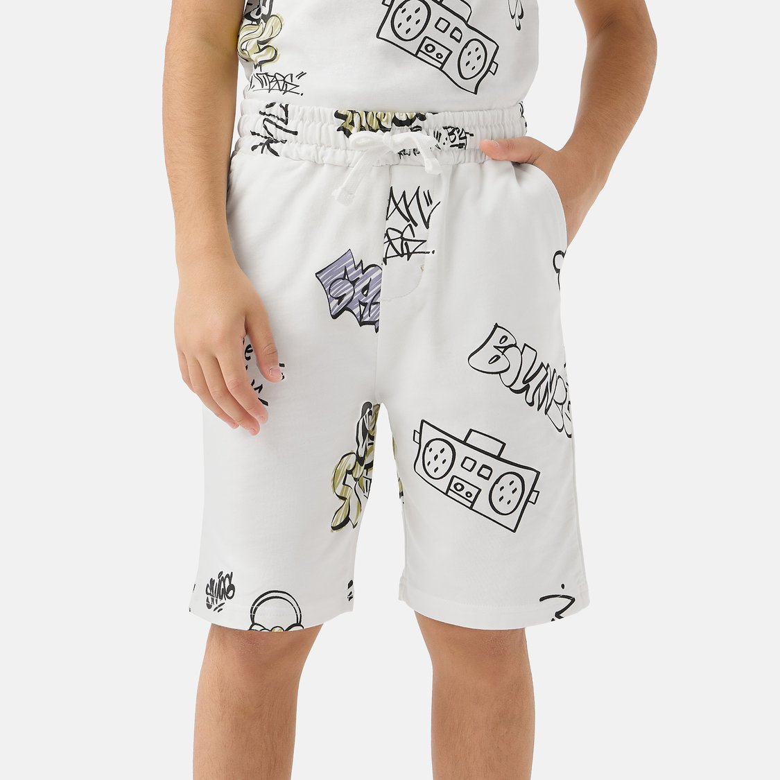 Juniors Printed Shorts with Pockets