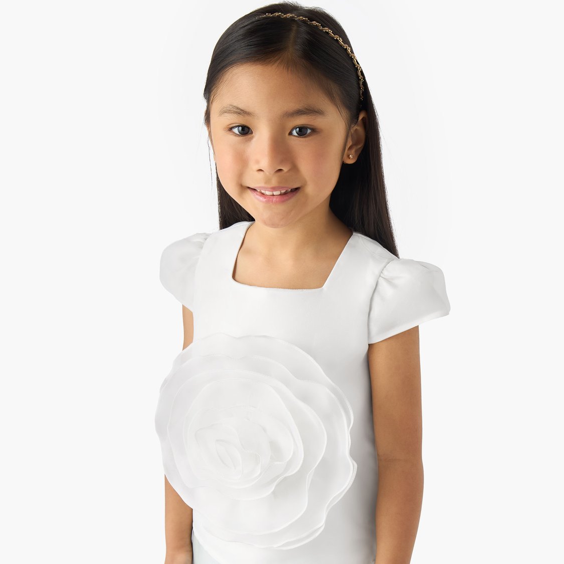 Juniors Floral Applique Top