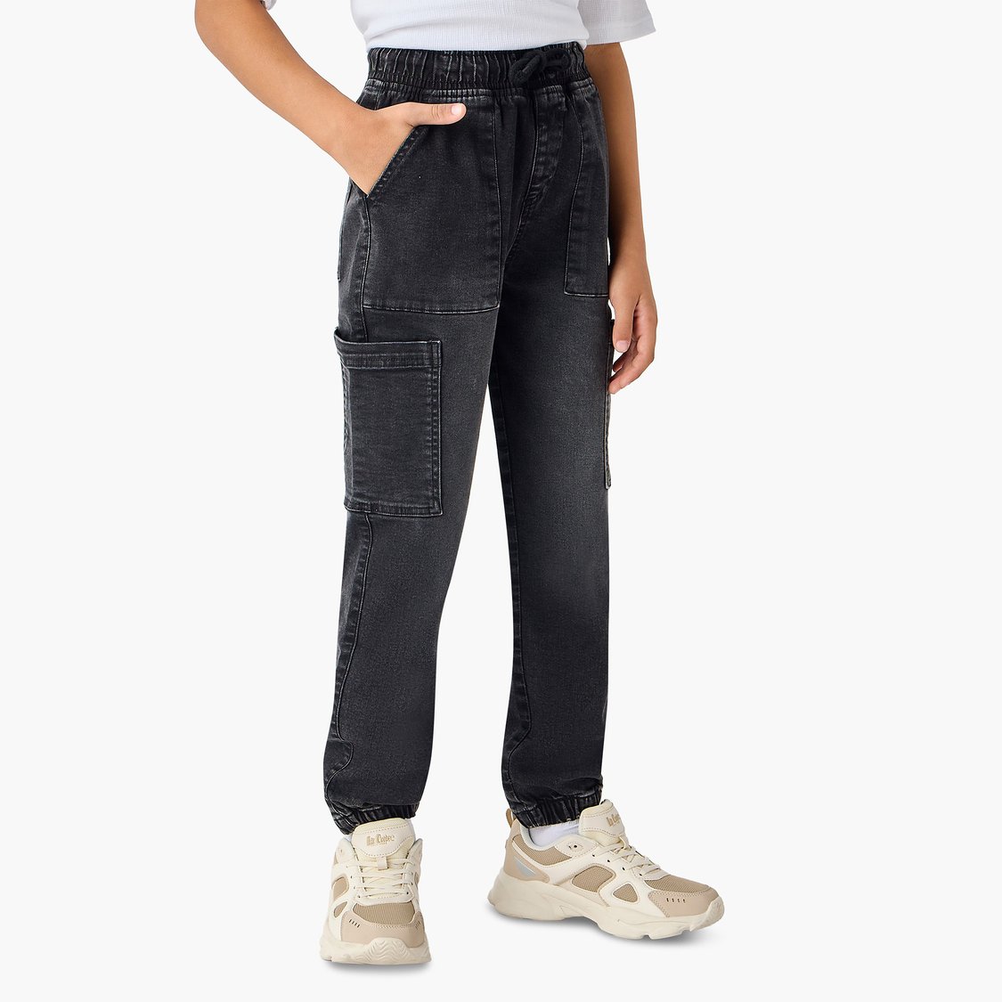 Juniors Washed Denim Joggers