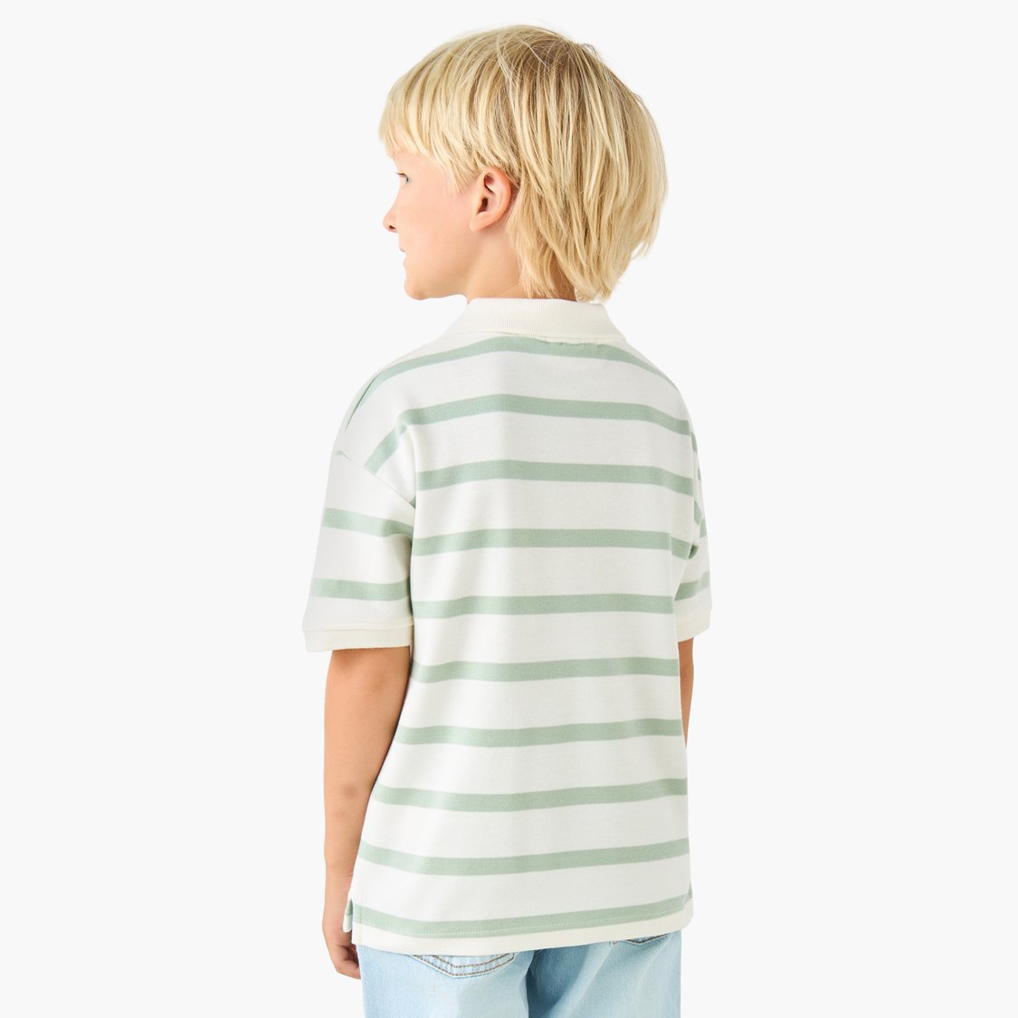 Juniors Striped Polo T-shirt