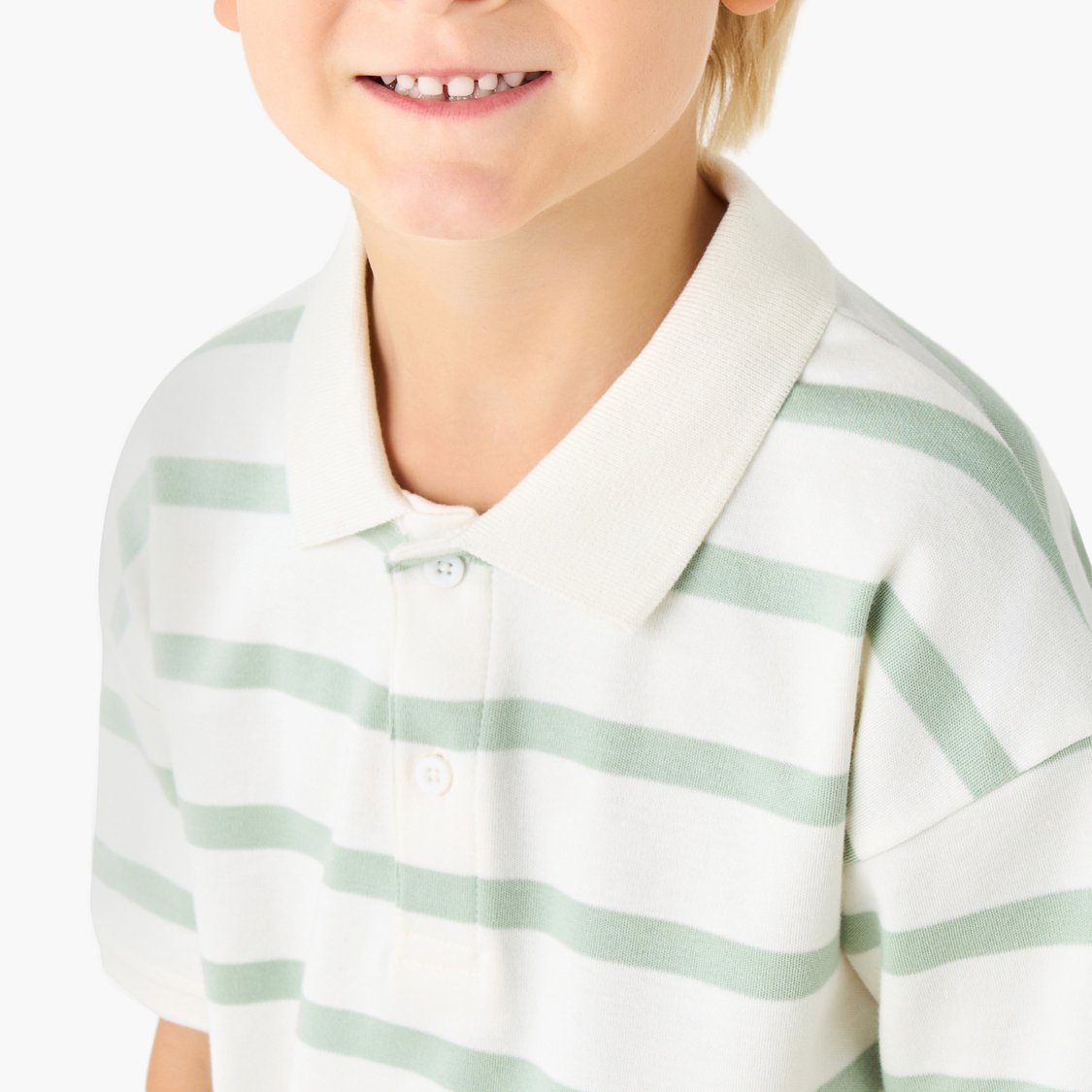 Juniors Striped Polo T-shirt