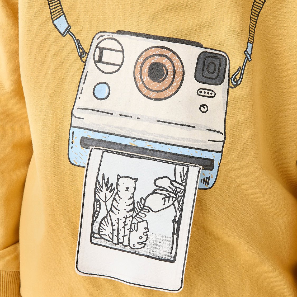 Juniors Camera Print Sweatshirt and Joggers Set