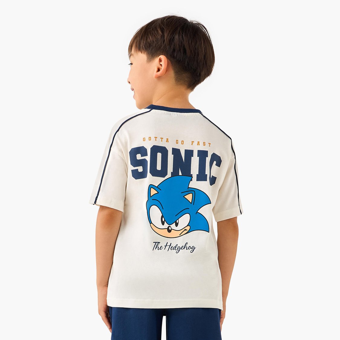 Juniors Sonic Print T-shirt and Shorts Set