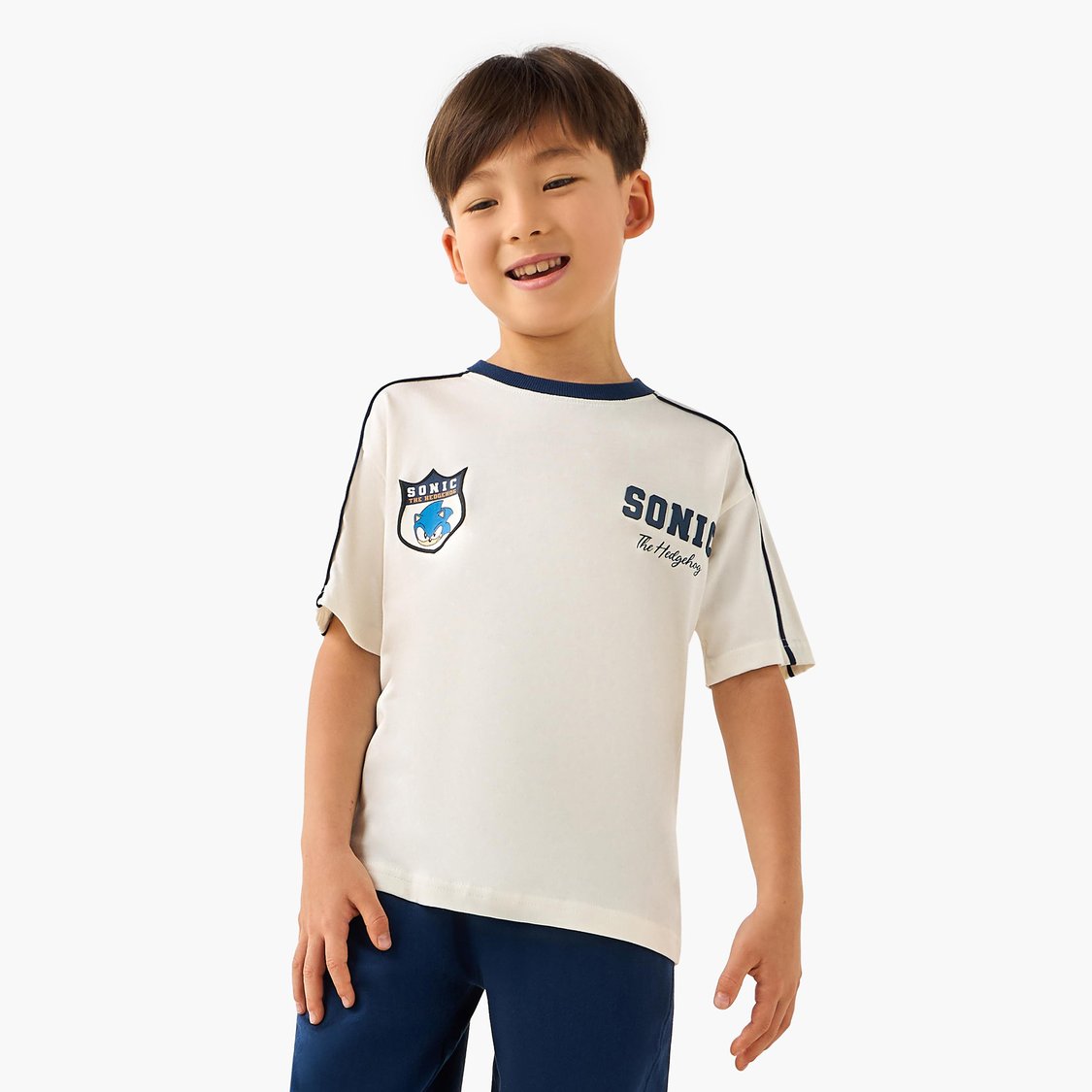 Juniors Sonic Print T-shirt and Shorts Set
