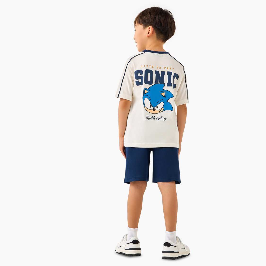 Juniors Sonic Print T-shirt and Shorts Set