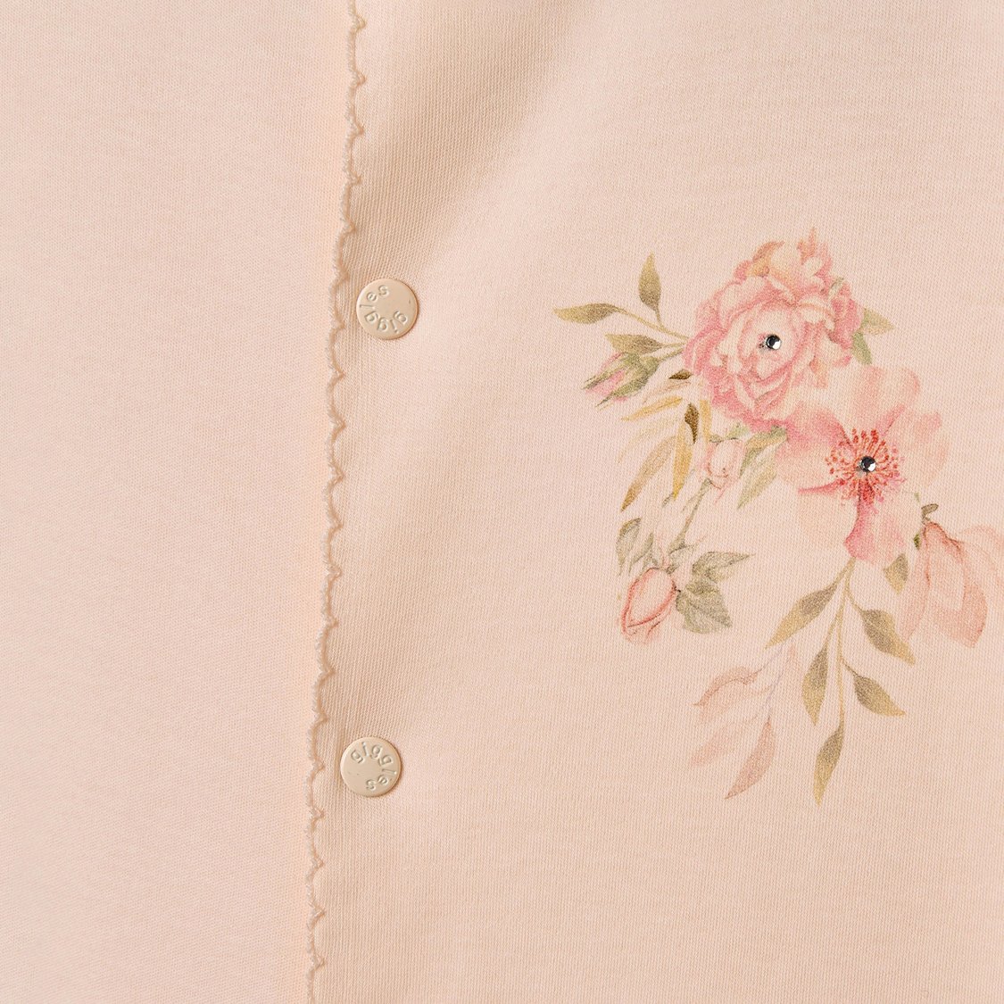 Giggles Floral Print Sleepsuit with Ruffle Detail